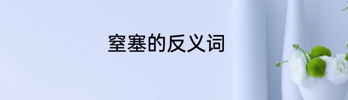窒塞的反义词
