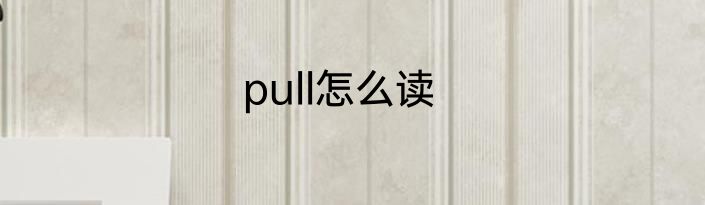 pull怎么读