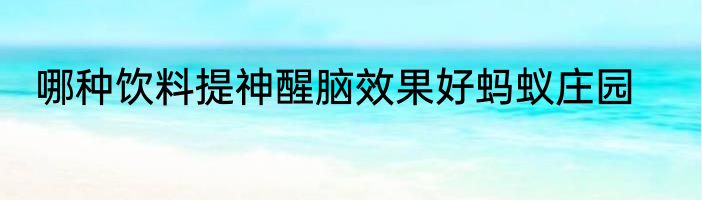 哪种饮料提神醒脑效果好蚂蚁庄园
