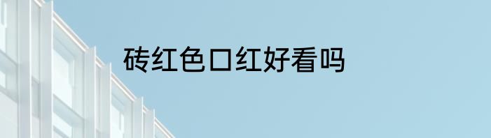 砖红色口红好看吗
