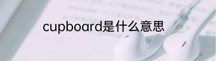 cupboard是什么意思