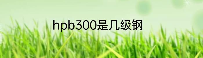 hpb300是几级钢