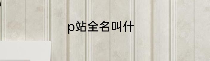 p站全名叫什