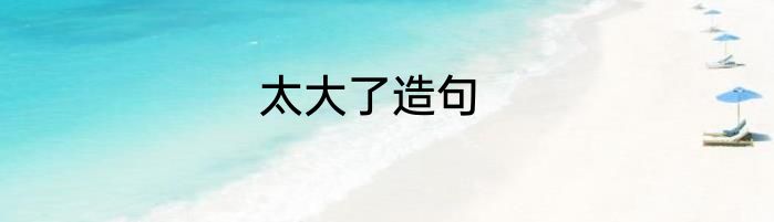 太大了造句