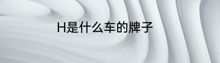 H是什么车的牌子