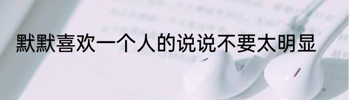 默默喜欢一个人的说说不要太明显