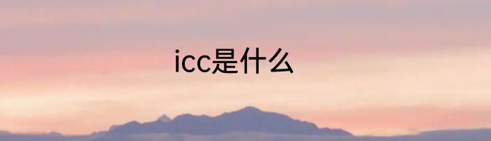 icc是什么