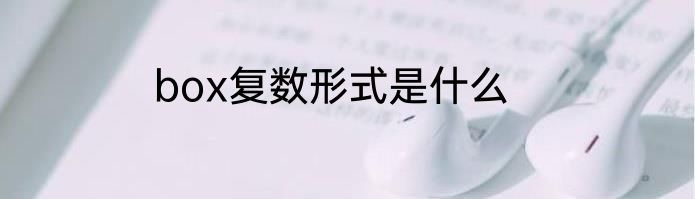 box复数形式是什么