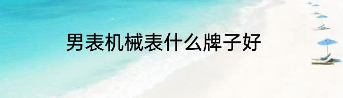 男表机械表什么牌子好