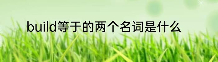 build等于的两个名词是什么