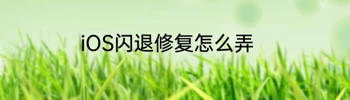 iOS闪退修复怎么弄