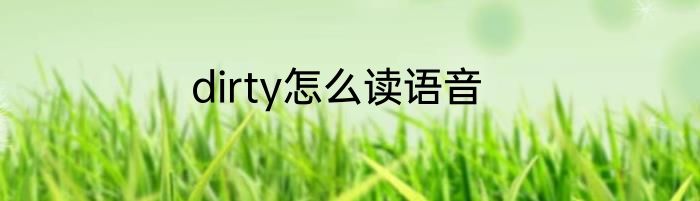 dirty怎么读语音