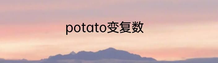 potato变复数