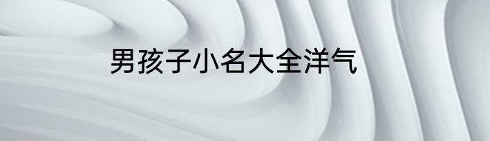 男孩子小名大全洋气