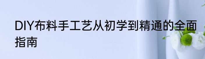 DIY布料手工艺从初学到精通的全面指南