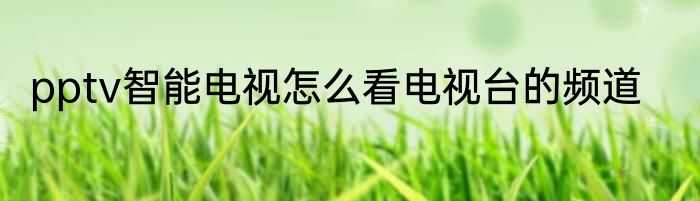 pptv智能电视怎么看电视台的频道