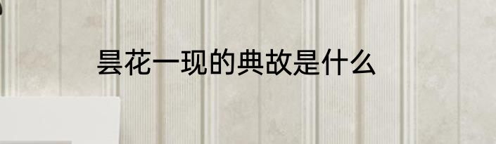 昙花一现的典故是什么