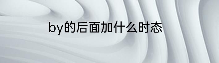 by的后面加什么时态