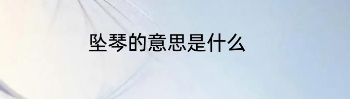 坠琴的意思是什么