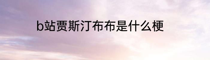 b站贾斯汀布布是什么梗