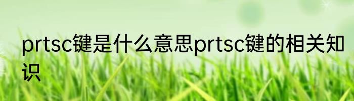 prtsc键是什么意思prtsc键的相关知识