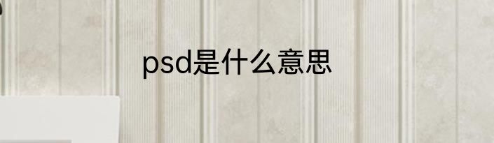 psd是什么意思