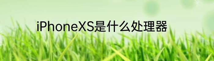 iPhoneXS是什么处理器