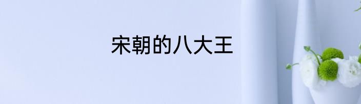 宋朝的八大王