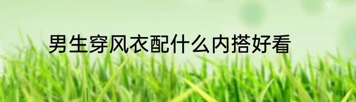 男生穿风衣配什么内搭好看