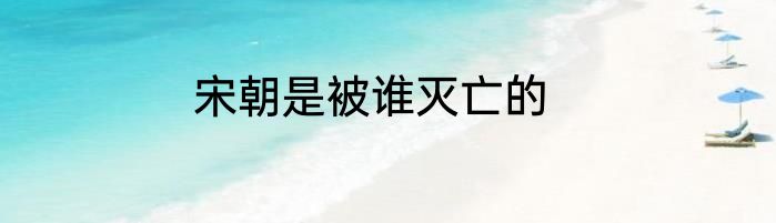 宋朝是被谁灭亡的