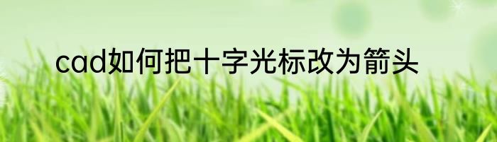 cad如何把十字光标改为箭头