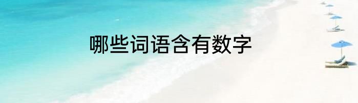 哪些词语含有数字