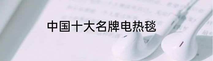 中国十大名牌电热毯