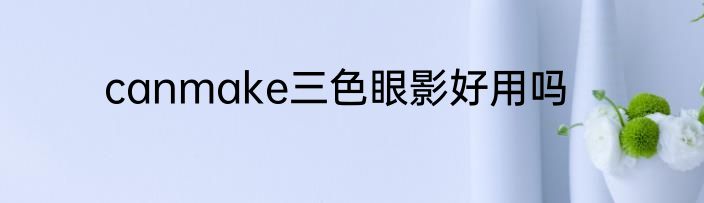 canmake三色眼影好用吗