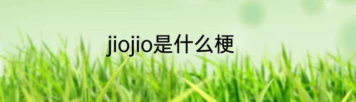 jiojio是什么梗
