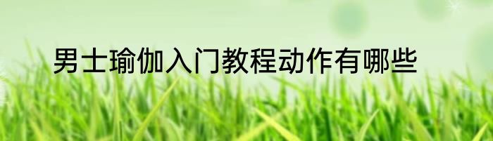男士瑜伽入门教程动作有哪些