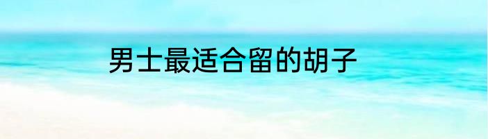 男士最适合留的胡子