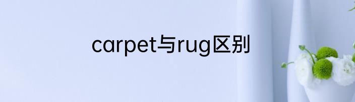 carpet与rug区别