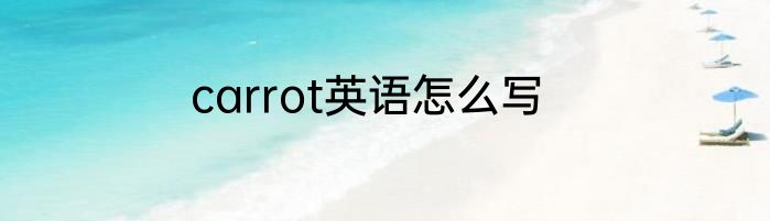 carrot英语怎么写