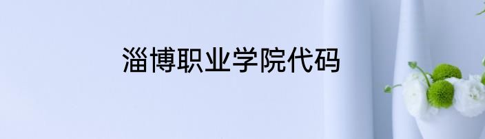 淄博职业学院代码