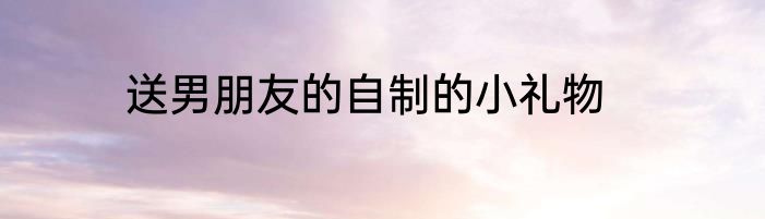 送男朋友的自制的小礼物