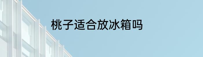 桃子适合放冰箱吗