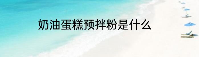 奶油蛋糕预拌粉是什么