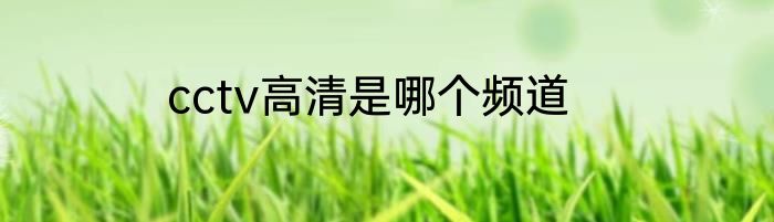 cctv高清是哪个频道