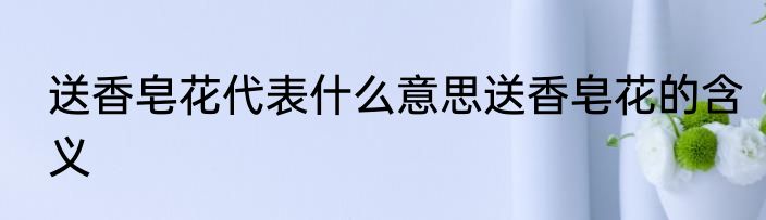 送香皂花代表什么意思送香皂花的含义