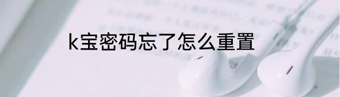 k宝密码忘了怎么重置