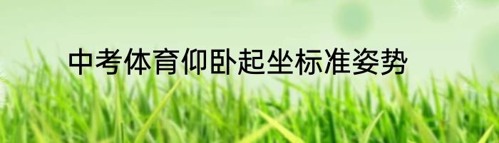中考体育仰卧起坐标准姿势