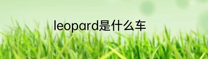 leopard是什么车