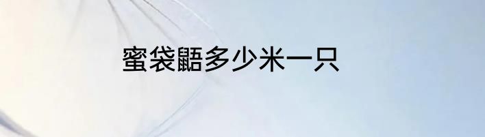蜜袋鼯多少米一只