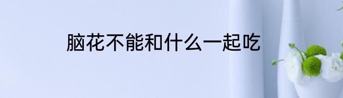 脑花不能和什么一起吃